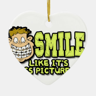 Smile Like It's Class Picture Day Ceramic Ornament