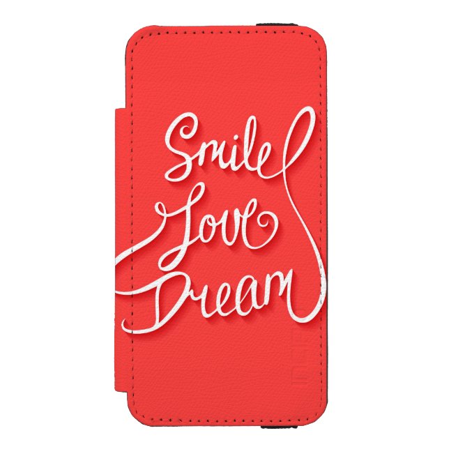 Smile Love Dream Incipio iPhone Wallet Case (Folio Front)