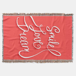 Smile Love Dream Throw Blanket