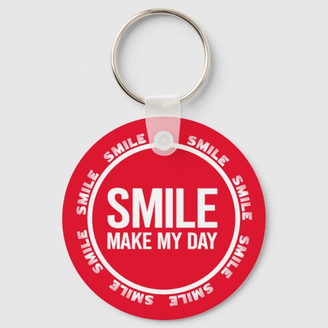 SMILE Make My Day Keychain (Front)