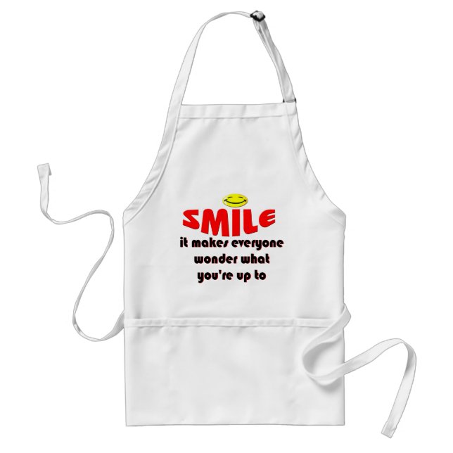 Smile - Make people wonder what your up to Standard Apron (Front)