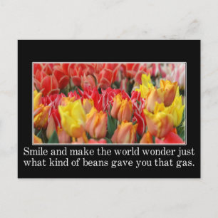 Smile & make the world wonder about your lunch postcard
