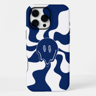 Smile Melt in Blue and White iPhone 16 Pro Max Case