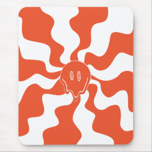 Smile Melt in Orange & White Mouse Pad
