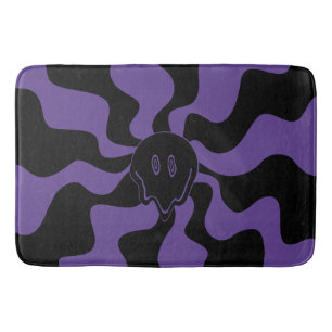 Smile Melt Retro Purple and Black Bath Mat