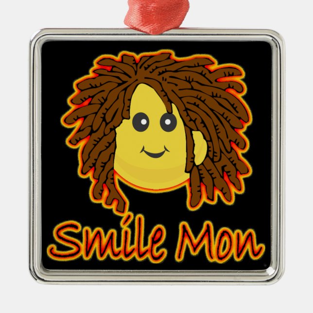 Smile Mon Fire Rasta Ornament (Front)