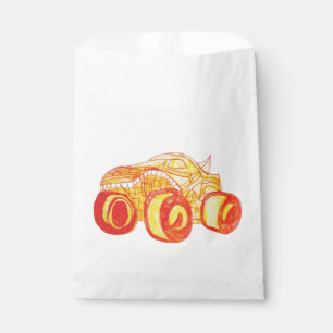 Smile Monster Truck Rally Birthday Party Favour Bag