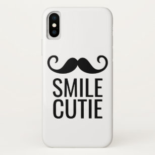SMILE & Moustache COLORIZE Background iPhone X Cas Case-Mate iPhone Case