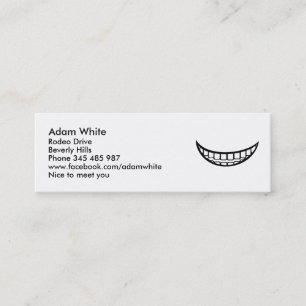 Smile mouth mini business card