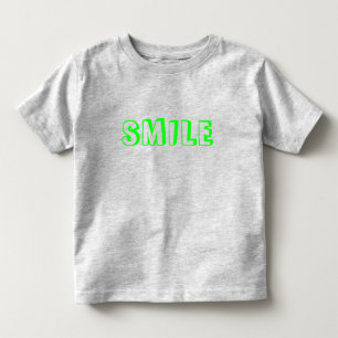"Smile" neon green letters Toddler T-shirt