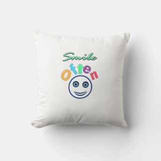 smile often throw pillow