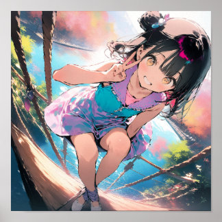 Smile on the Sunlit Bridge Poster