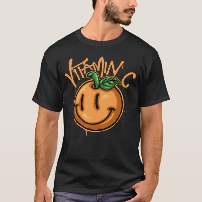 Smile Orange Streetwear T-Shirt (Front)