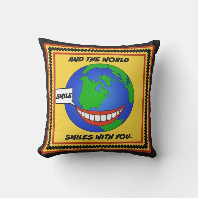 Smile Outdoor Pillow (Front)