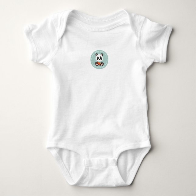 Smile Panda Baby Bodysuit (Front)