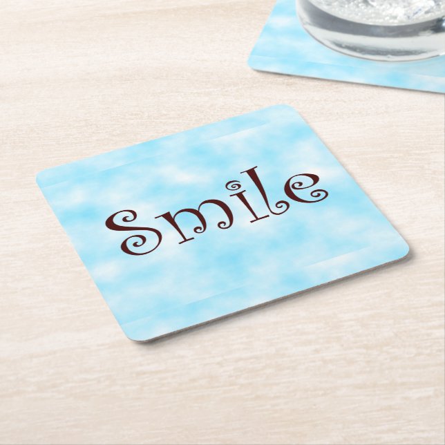 Smile-paper coaster (Angled)