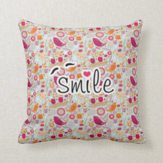 Smile pellow throw pillow