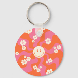 Smile - Pink, Orange and Cream Keychain