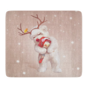 Smile Pup & Bunny Girl: Festive Holiday Hug Cutting Board