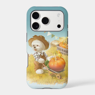Smile Pup: Harvest Joy & Pumpkin Wheelbarrow
