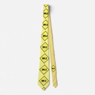Smile Road Sign Tie
