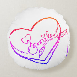 smile round pillow