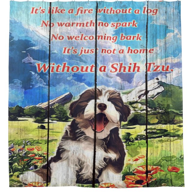 Smile Shih Tzu With Beautiful Scenery (Front)