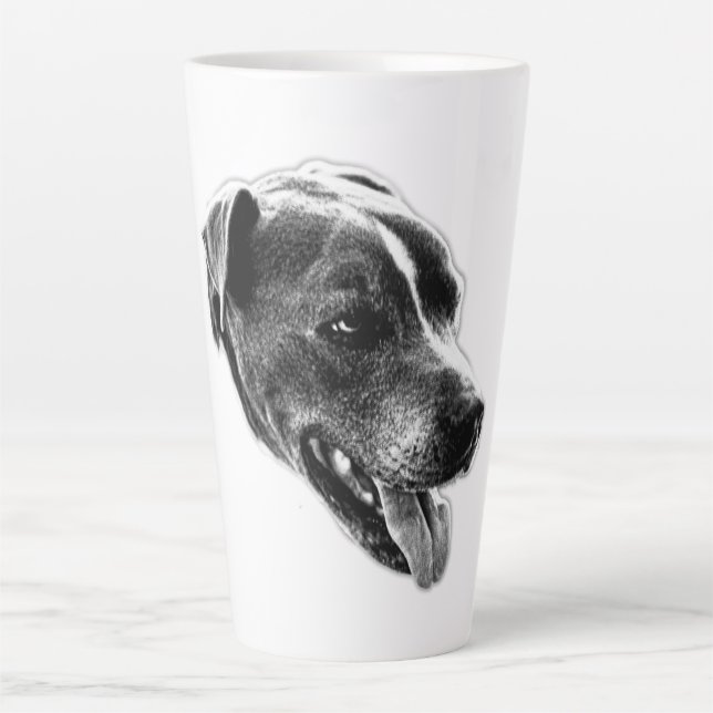 Smile Smile Pitbull Mix Portrait Mug (Devant)