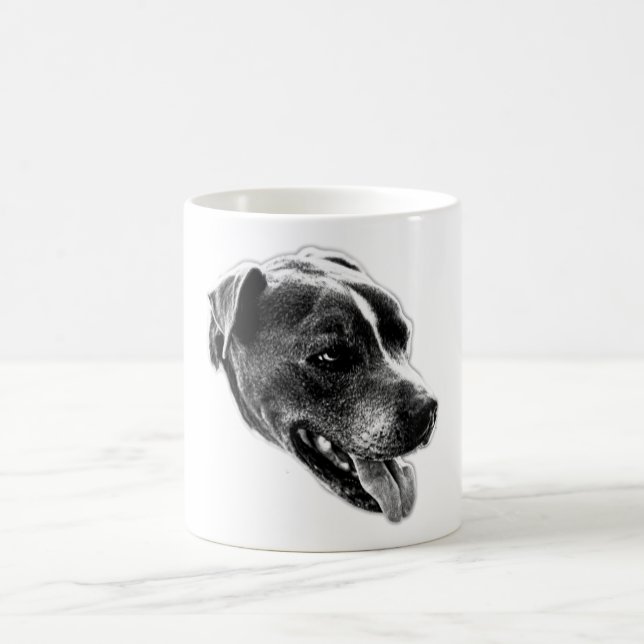 Smile Smile Pitbull Mix Portrait Mug (Centre)