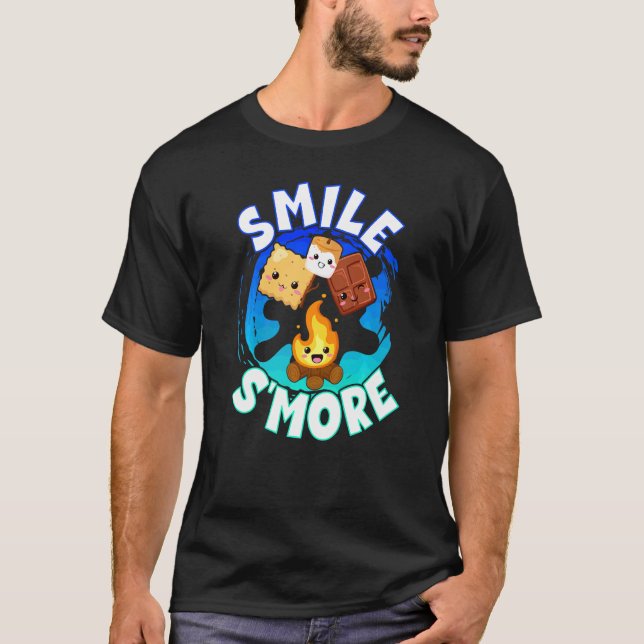 Smile S'more Wortspiel Weekend Clamping Boys T-Shirt (Front)