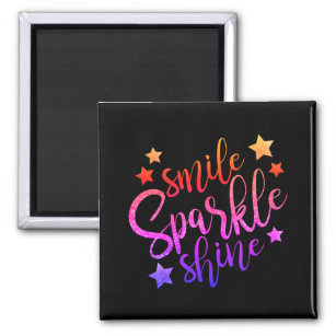 Smile Sparkle Shine Black Gold Ladies Leggings