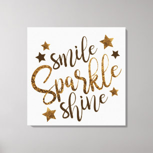 Smile Sparkle Shine Canvas Print