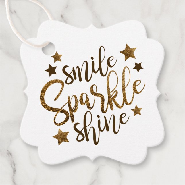 Smile Sparkle Shine Favoriser les étiquettes (Devant)