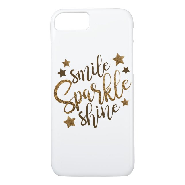 Smile Sparkle Shine Inspirational Quote Case-Mate iPhone Case (Back)