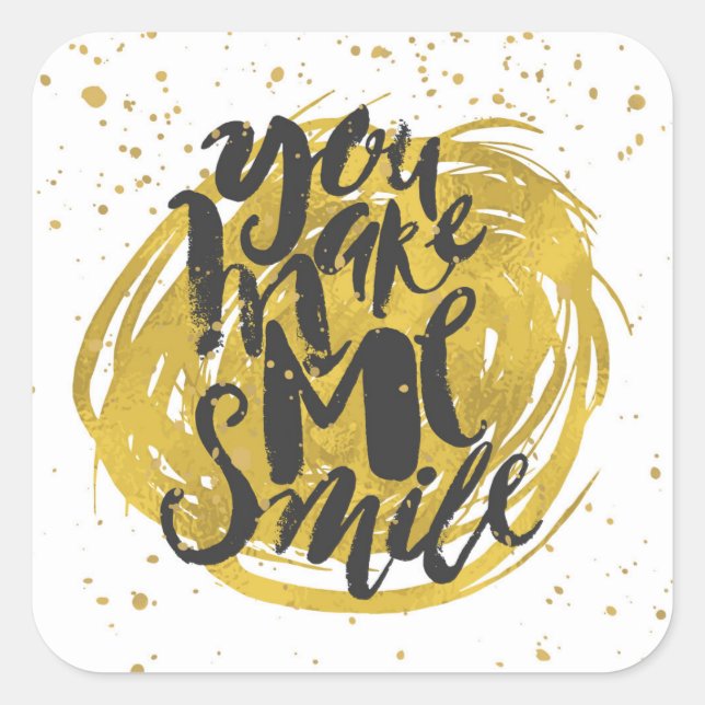 Smile Square Sticker (Front)