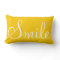 SMILE - Sunshine yellow decorative pillow