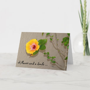 Smile thinking of you Flower Greeting Card