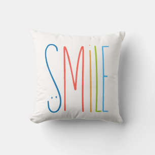 smile throw pillow