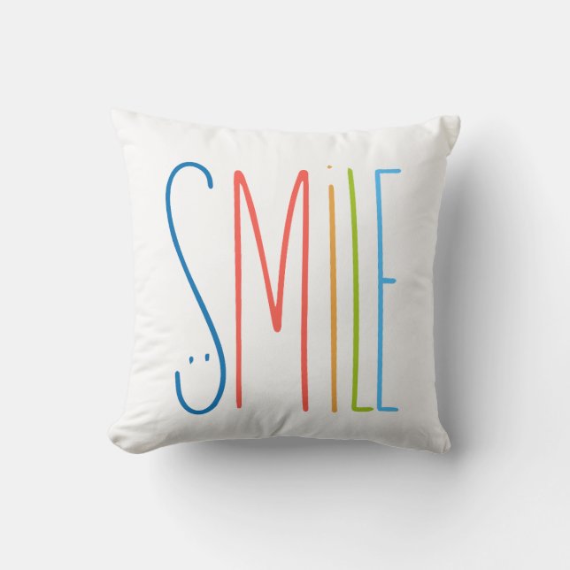 smile throw pillow (Front)