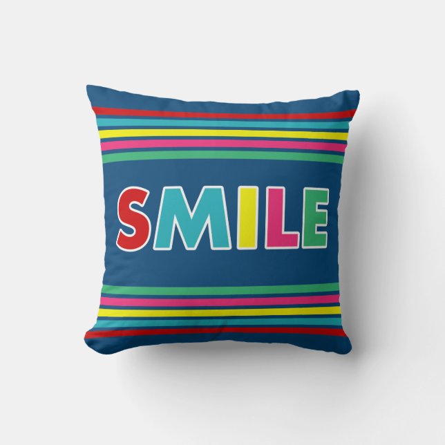 Smile! Throw Pillow (Front)