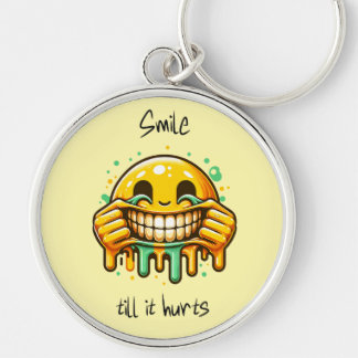 smile till it hurts keychain