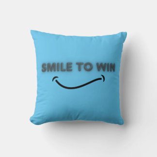 Smile to win throw pillow