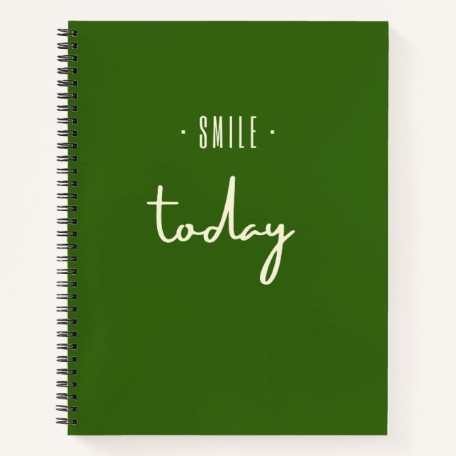 smile. today. Notebooks & Journals (Front)