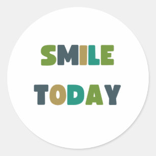 smile today. Stickers & Labels