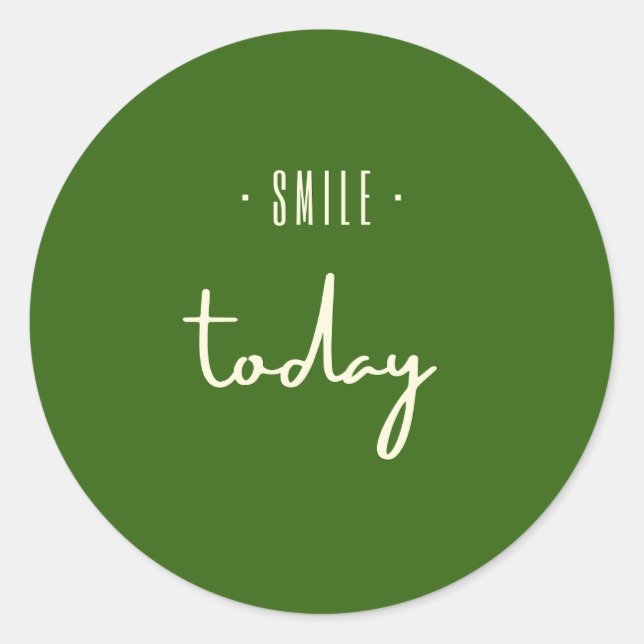 smile. today. Stickers & Labels (Front)