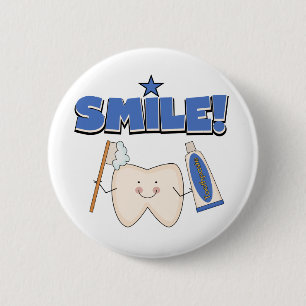 SMILE - Tooth T-shirts and Gifts 2 Inch Round Button