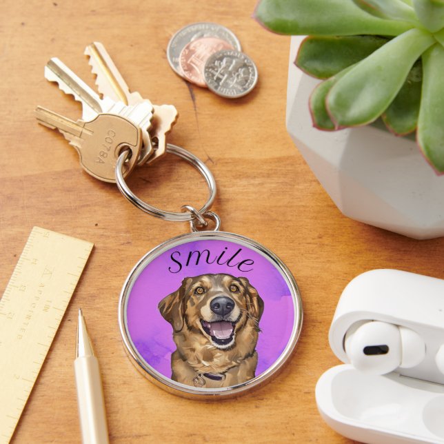 Smile With A Puppy Keychain (Desk)