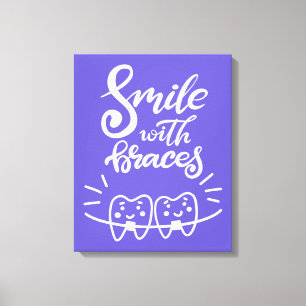 Smile With Braces   Smiling Teeth Canvas Print