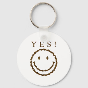 Smile with Coffee Beans Keychain