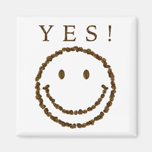 Smile with Coffee Beans Magnet